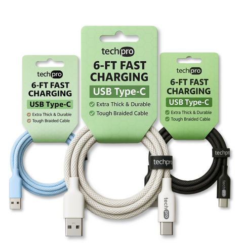 6ft USB Type-C Cable Braided in Hang Tags