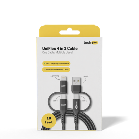 10ft 4in1 Multicharge USB Cable