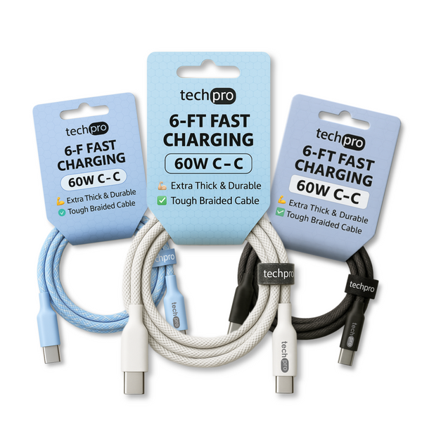 6ft USB-C to USB-C Cable Braided in Hang Tags