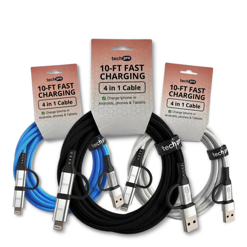 10ft 4in1 multi charging cable in Hang tag