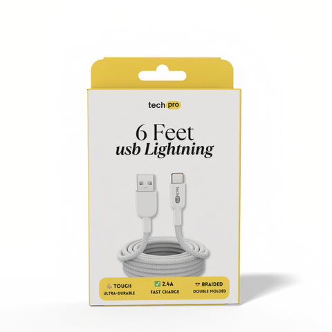 6ft USB Lightning Cable Braided in Retail box