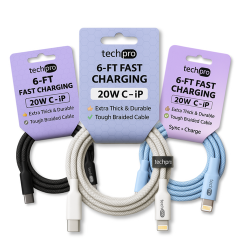 6ft USB-C to Lightning Cable Braided in Hang Tags