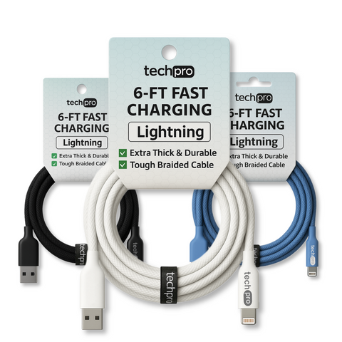 6ft USB Lightning Cable Braided in Hang Tags