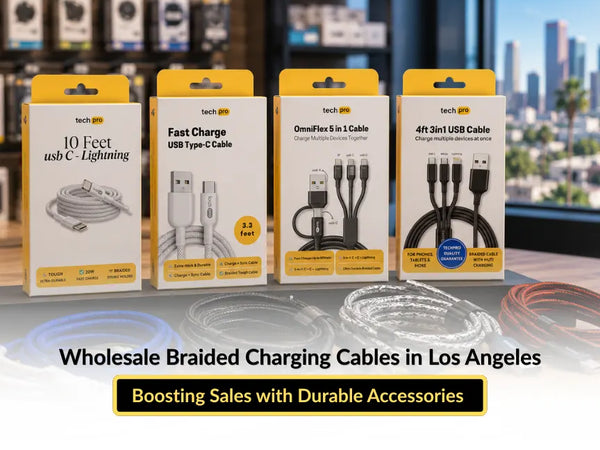 wholesale braided charging cables in Los Angeles