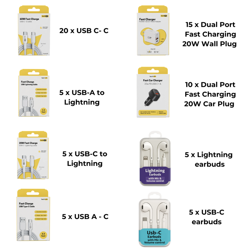 70pc Phone Accessory Countertop Display Pro Kit