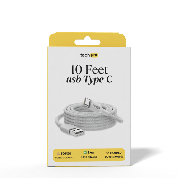 10ft USB Type-C Cable Braided in Retail Box