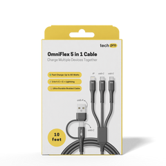 10ft 5in1 multi device charging cable in Retail box