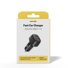 20w PD USB C + A Fast Car Charger in Retail Box