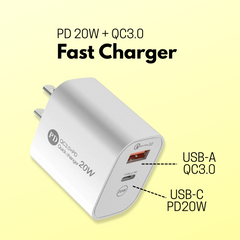 20W PD USB C + A Fast Wall Charger