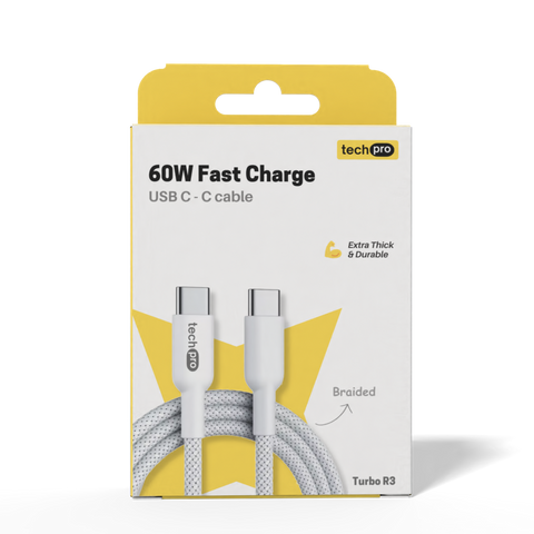 3ft USB C to C Cable Braided in Retail box