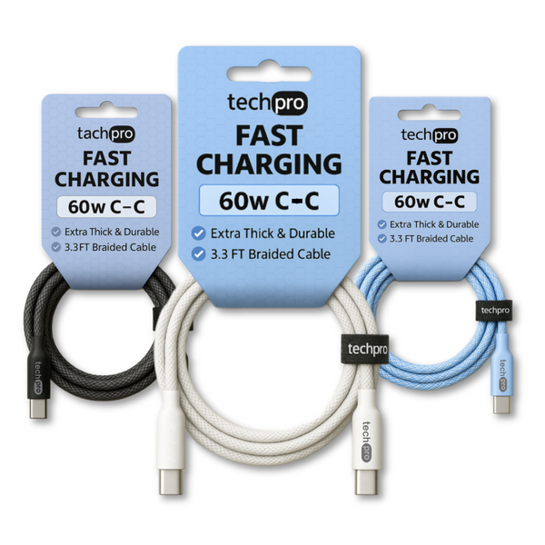 3ft USB C to C Cable Braided in Hang Tags