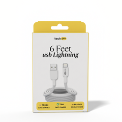 6ft USB Lightning Cable Braided in Retail box