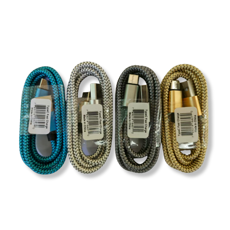 3ft USB Type-C Braided cable-Bulk Pack