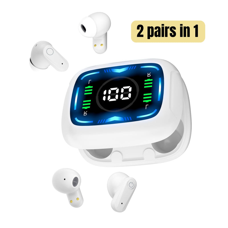 TechPro 30 Plus 2-Pair Wireless Bluetooth Earbuds