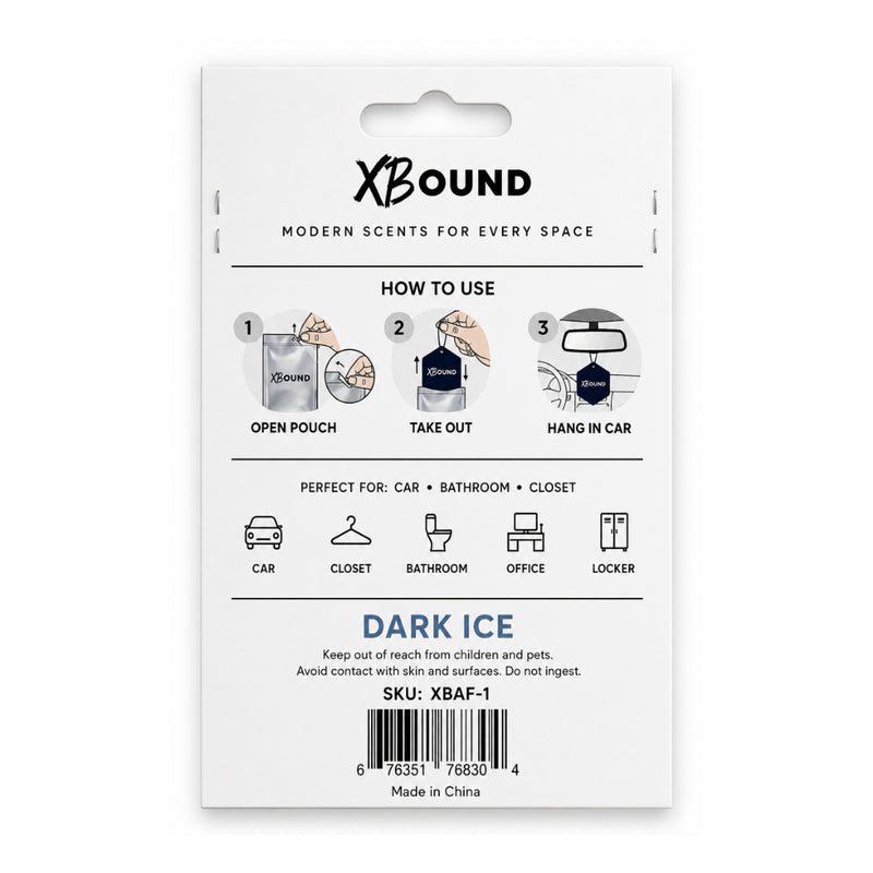 XBound Dark Ice Car Air Freshener Bulk pack