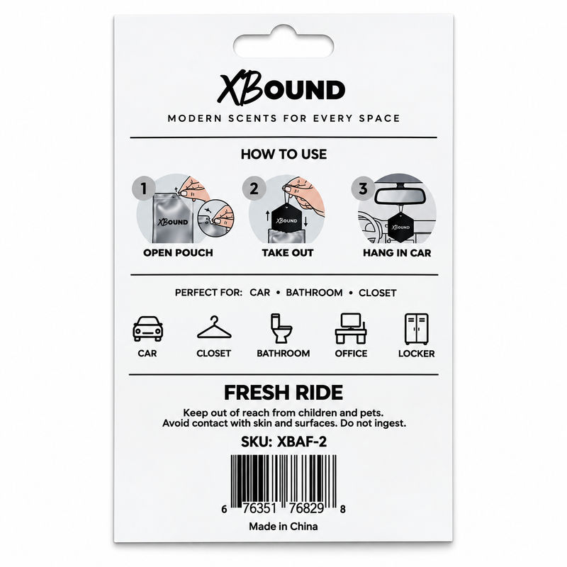 XBound Fresh Ride Car Air Freshener Bulk pack