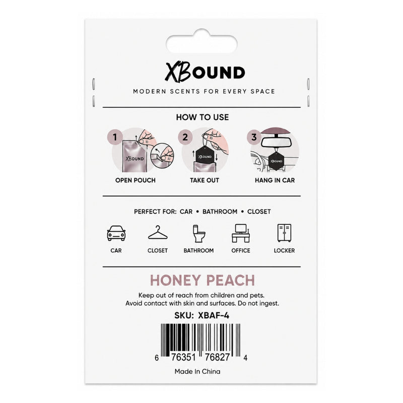 XBound Honey Peach Car Air Freshener Bulk pack