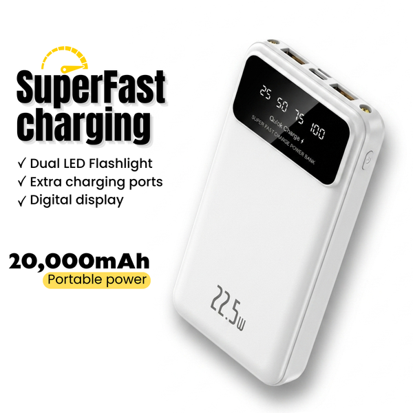 20,000 mAh Powerbank Super-Fast Charging