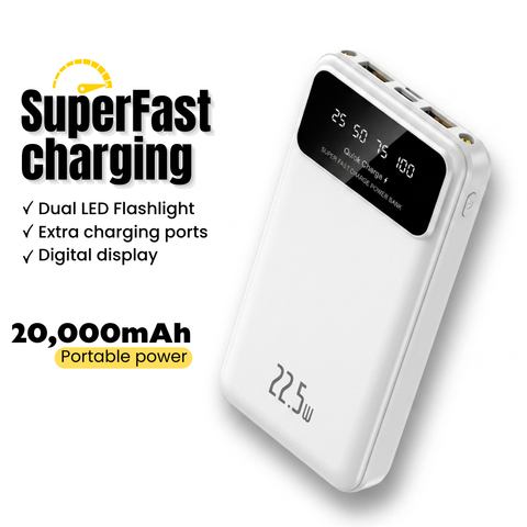 20,000 mAh Powerbank Super-Fast Charging