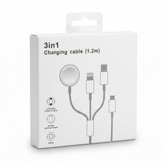 4ft 3-in-1 Magnetic Watch Charger Cable
