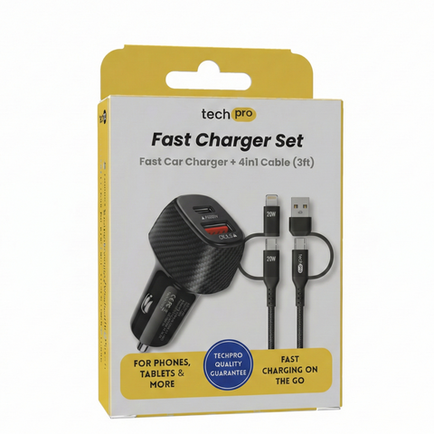 20W Fast Car Charger Set