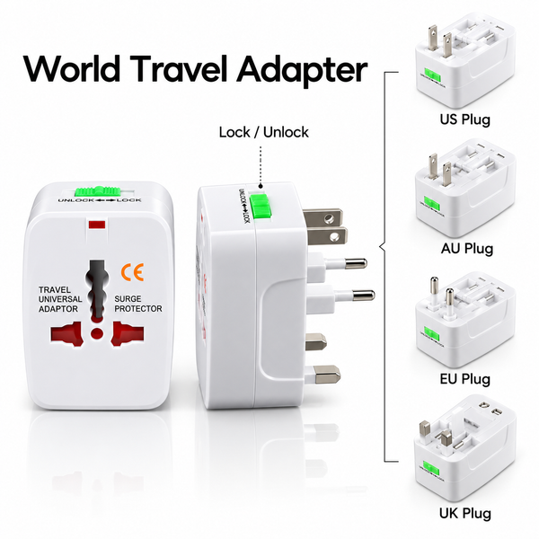 TechPro Universal International Travel Adapter plug
