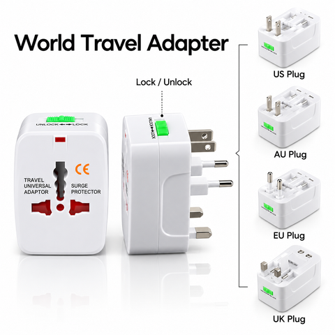 TechPro Universal International Travel Adapter plug