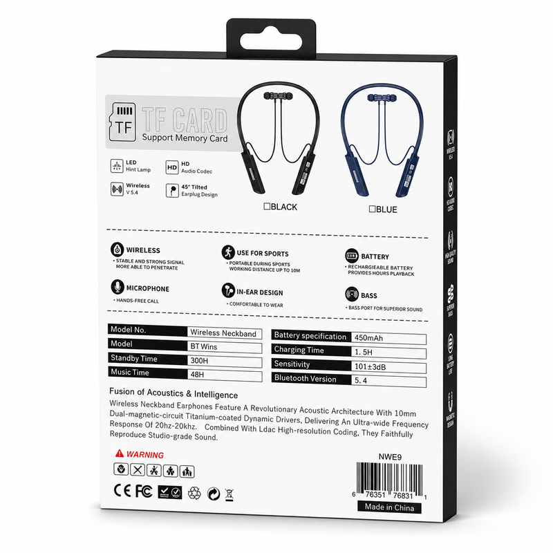 TechPro RunnerZ Wireless Neckband Headphones