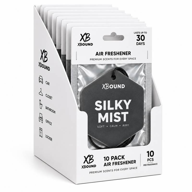 XBound Silky Mist Car Hanging Air Freshener bulk pack