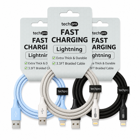 3ft USB Lightning Cable Braided in Hang Tag