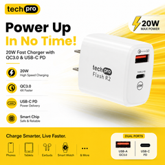 20W USB C + A Fast Wall Charger in Retail Box