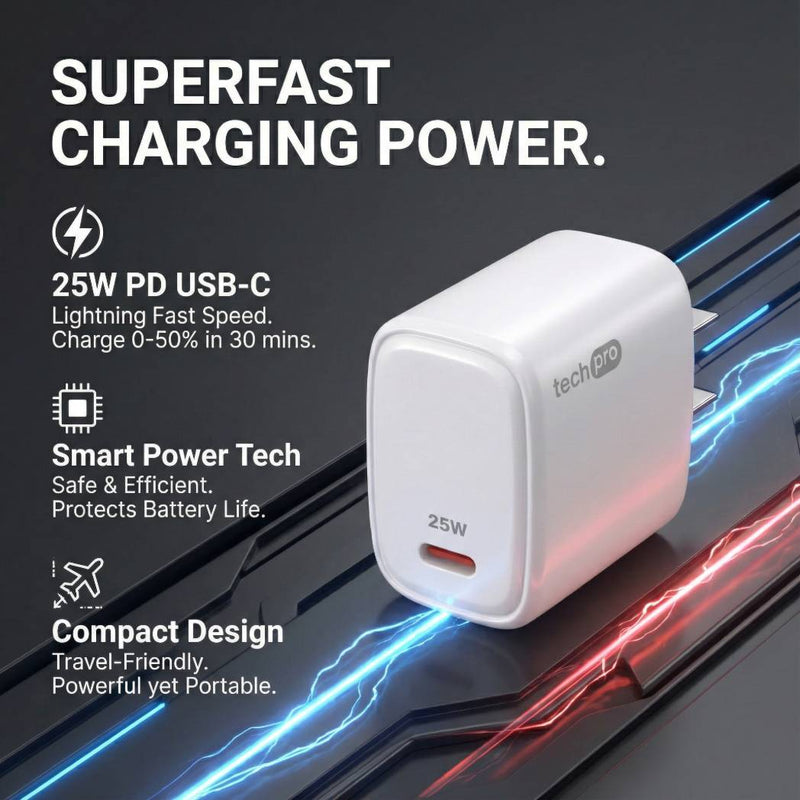 25W SuperFast USB-C PD Wall Charger
