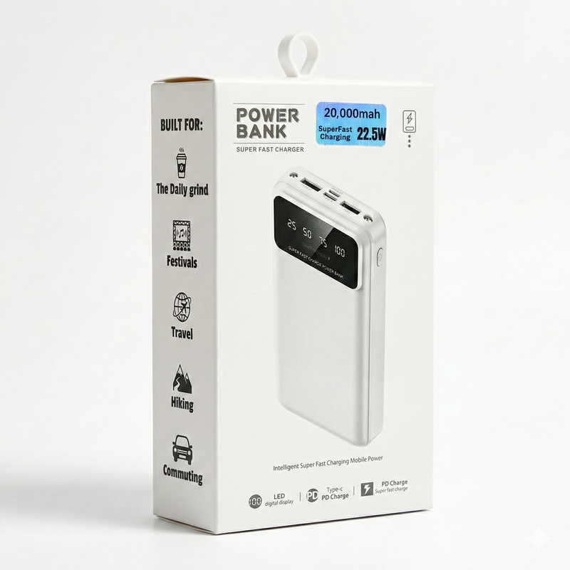 20,000 mAh Powerbank Super-Fast Charging