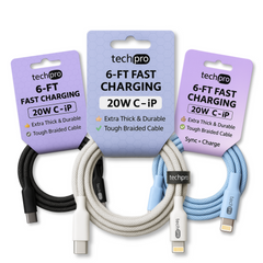 6ft USB-C to Lightning Cable Braided in Hang Tags