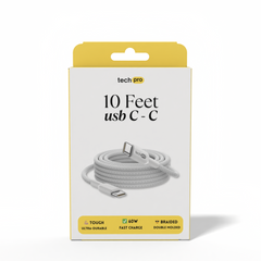 10ft USB-C to USB-C Cable Braided in Retail Box