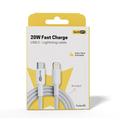 3ft USB C to Lightning cable braided in Retail Box
