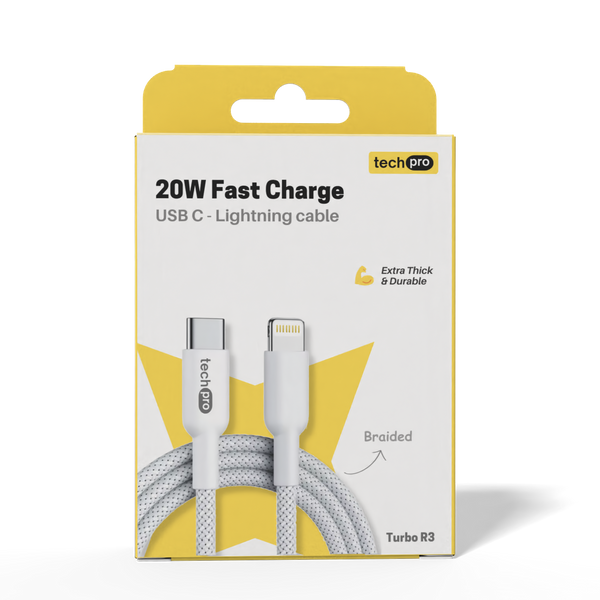 3ft USB C to Lightning cable braided in Retail Box