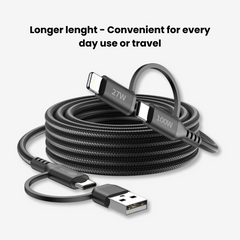 5ft 4in1 Braided Cable in Retail Box