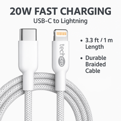 Wholesale Techpro USB-C to Lightning cable bulk wholesale supplier usa distributor