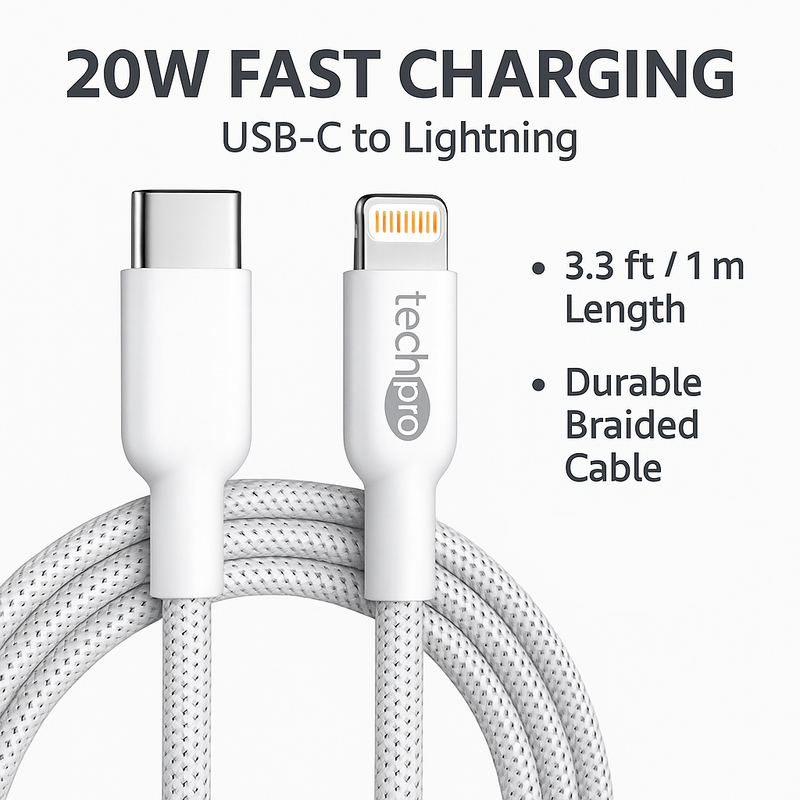 Wholesale Techpro USB-C to Lightning cable bulk wholesale supplier usa distributor