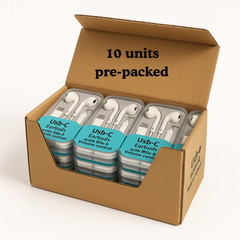 USB-C earbuds with volume control & mic