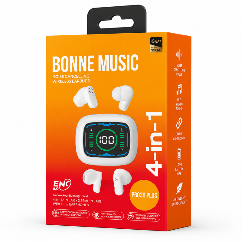 TechPro 30 Plus 2-Pair Wireless Bluetooth Earbuds