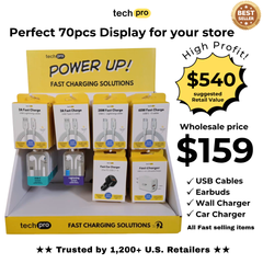 70pc Phone Accessory Countertop Display Pro Kit