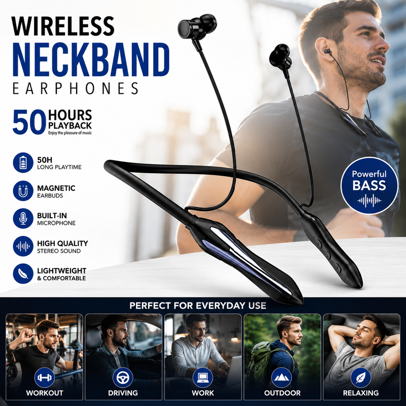 TechPro Rocket Wireless Neckband Headphones