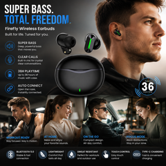 TechPro FireFly Mini wireless bluetooth earbuds
