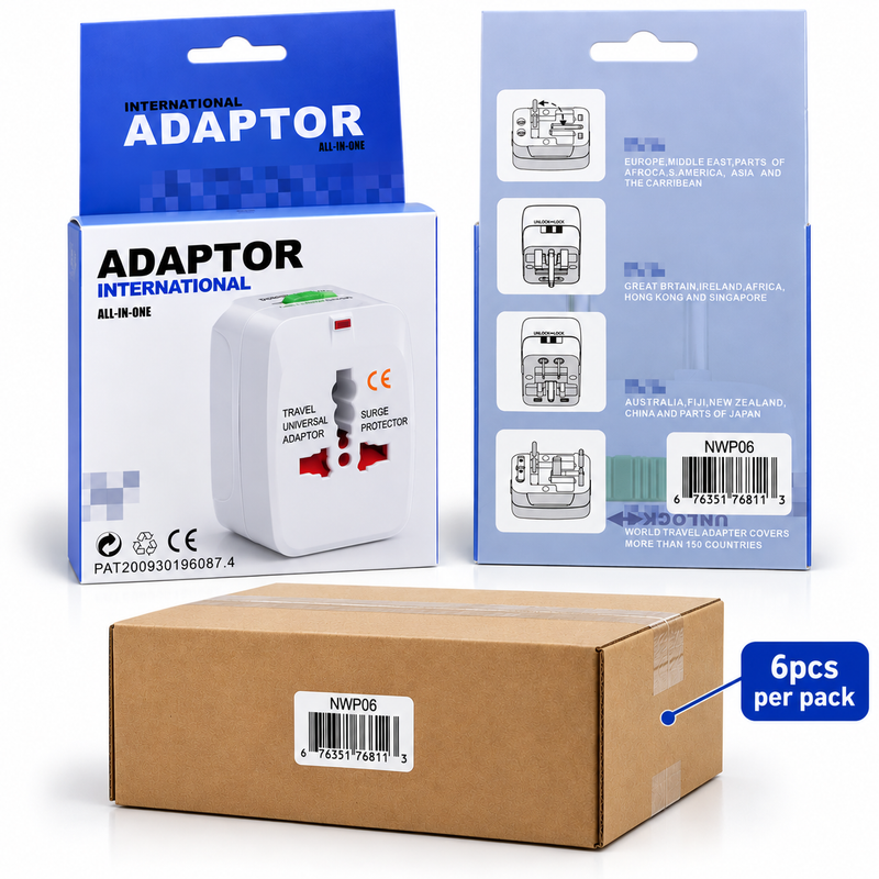 TechPro Universal International Travel Adapter plug